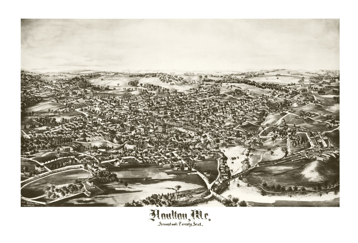 Preview of Vintage Map of Houlton, Maine 1894