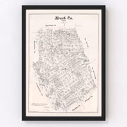 Erath County Vintage Map 1879
