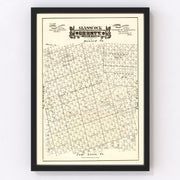 Glasscock County Vintage Map 1888