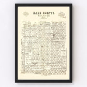 Hale County Vintage Map 1892