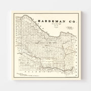 map of Hardeman Coun