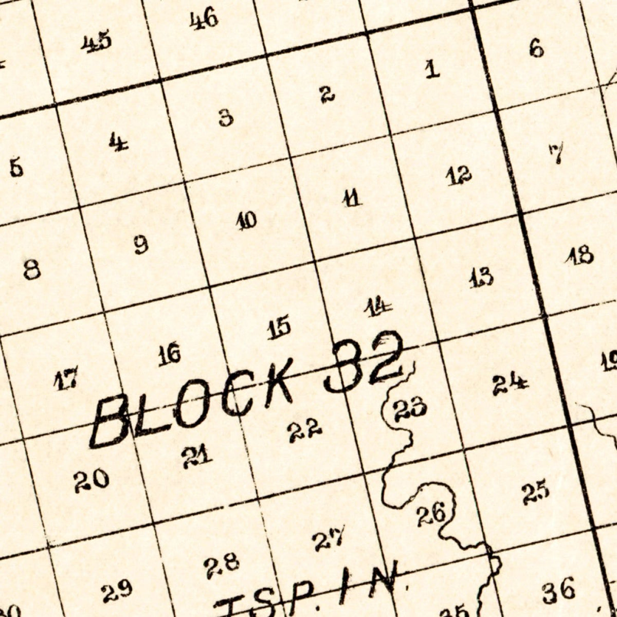 Restored historic details from the 1890 county map of Howard County, Texas