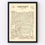 Floyd County Vintage Map 1892