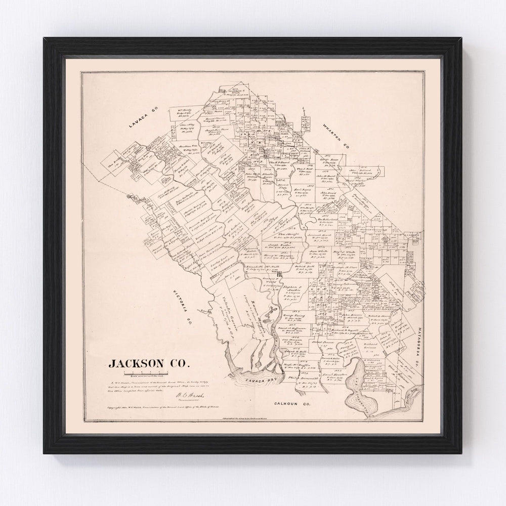Jackson County Vintage Map 1880