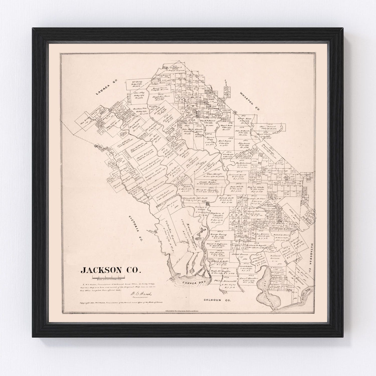 Jackson County Vintage Map 1880
