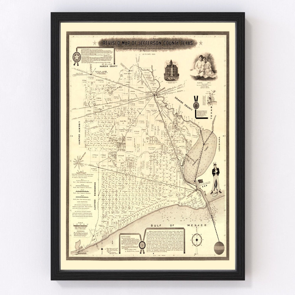 Jefferson County Vintage Map 1898