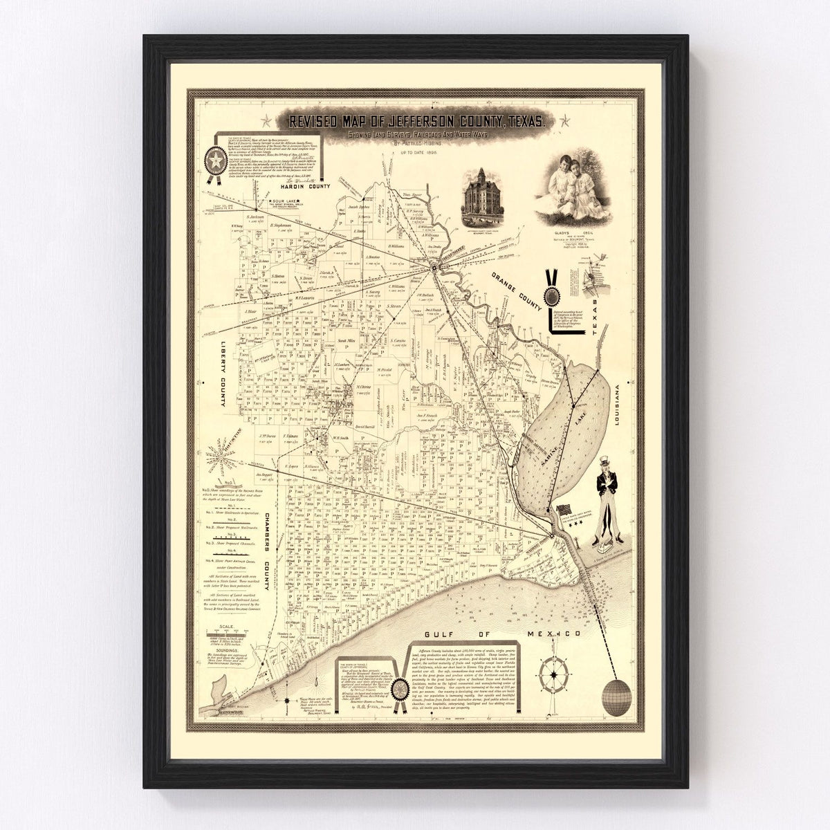 Jefferson County Vintage Map 1898
