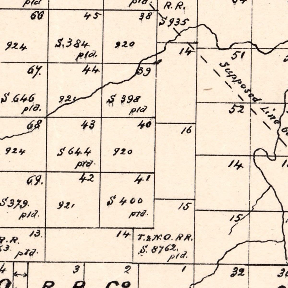 Restored historic details from the 1879 county map of Jones County, Texas