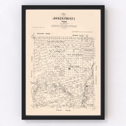 Jones County Vintage Map 1879