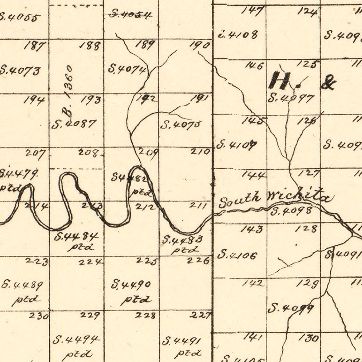Restored historic details from the 1879 county map of Knox County, Texas