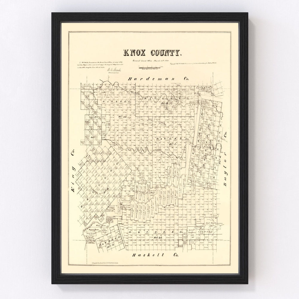 Knox County Vintage Map 1879