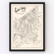 Leon County Vintage Map 1879