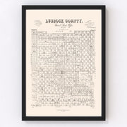 Lubbock County Vintage Map 1892