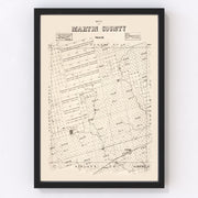 Martin County Vintage Map 1894