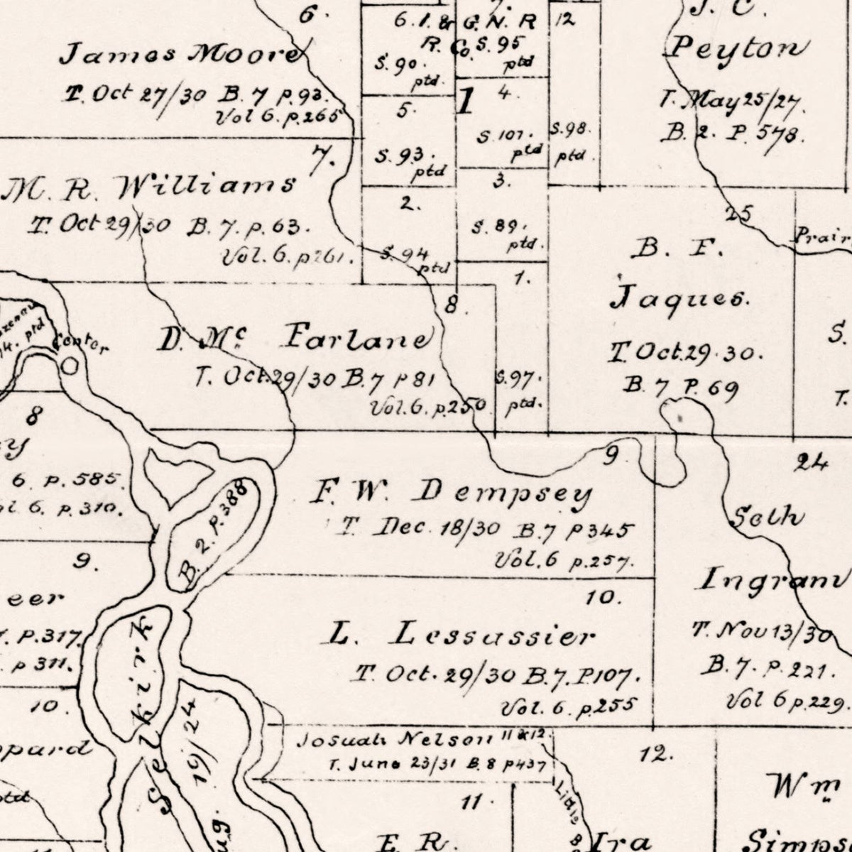Restored historic details from the 1879 county map of Matagorda County, Texas