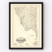 Maverick County Vintage Map 1893