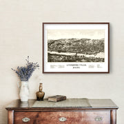 Vintage Map of Livermore Falls, Maine 1889