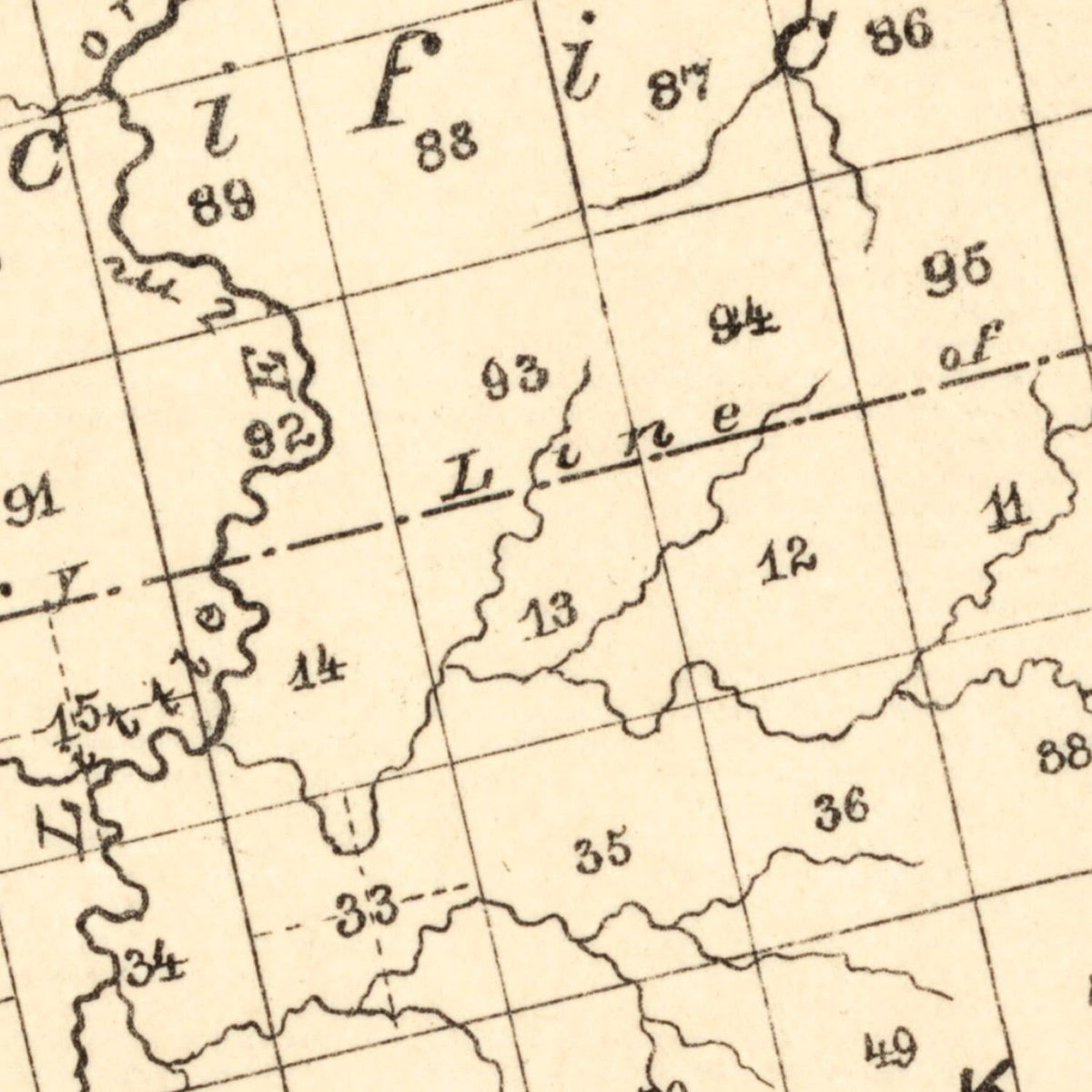 Restored historic details from the 1890 county map of Nolan County, Texas