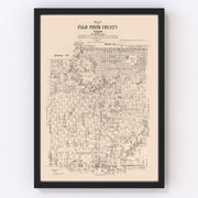 Palo Pinto County Vintage Map 1879
