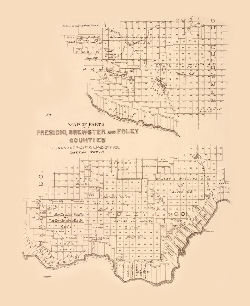 Size comparison using Vintage Map of Presidio County, Texas 1891