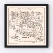 Rains County Vintage Map 1880