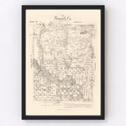 Runnels County Vintage Map 1879