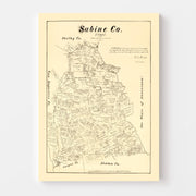 map of Sabine County