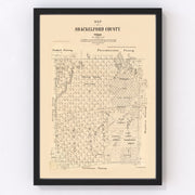 Shackelford County Vintage Map 1879