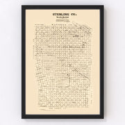 Sterling County Vintage Map 1892
