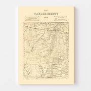 map of Taylor County