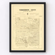 Throckmorton County Vintage Map 1879