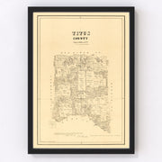 Titus County Vintage Map 1880