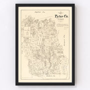 Tyler County Vintage Map 1879