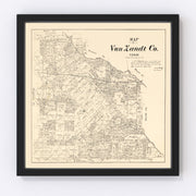 Van Zandt County Vintage Map 1884
