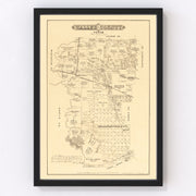 Waller County Vintage Map 1879