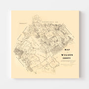 map of Wilson County
