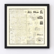 Ashland County Vintage Map 1861