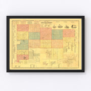 Auglaize County Vintage Map 1860