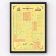 Crawford County Vintage Map 1850