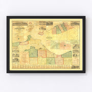 Erie County Vintage Map 1863