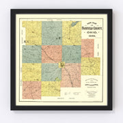 Fairfield County Vintage Map 1889