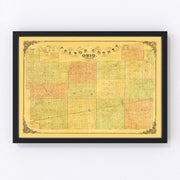 Fulton County Vintage Map 1850