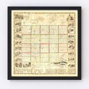 Huron County Vintage Map 1859