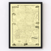 Jefferson County Vintage Map 1856