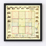 De Kalb County Vintage Map 1863