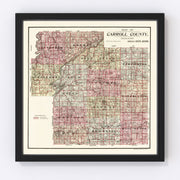 Carroll County Vintage Map 1898