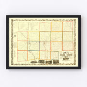 Stark County Vintage Map 1850