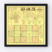 Seneca County Vintage Map 1864