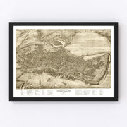 Portland Vintage Map 1876