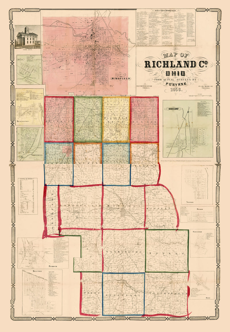 Size comparison using Vintage Map of Richland County, Ohio 1856
